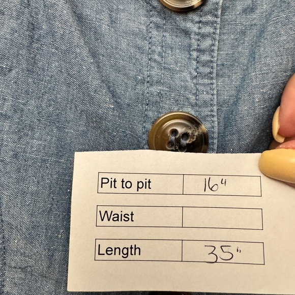 Free People Carolina Chambray Mini Dress Blue - Picture 9 of 9